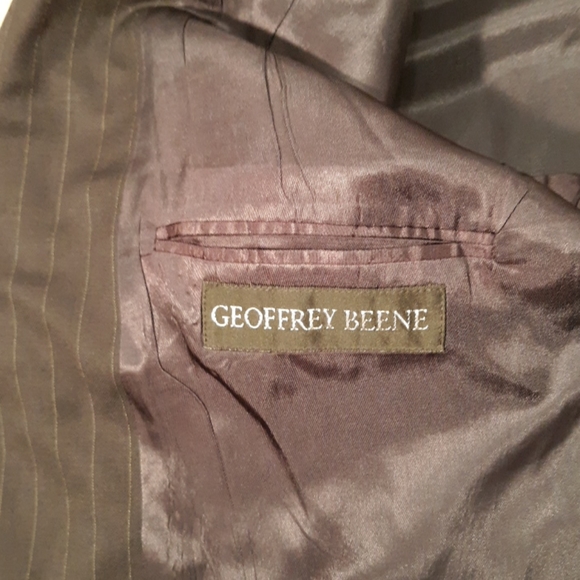 Geoffrey Beene Pin Stripe Suit Jacket 50R - Picture 5 of 9